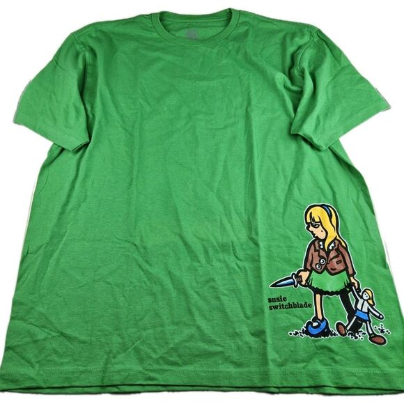 New Deal 30th Anniversary Susie Switchblade Skate Short Sleeve T Shirt Size XL - Picture 1 of 5
